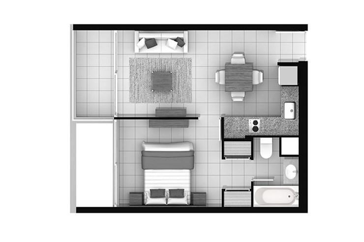 Modelo A6 del proyecto Laguna del Mar - Inmobiliaria Aconcagua