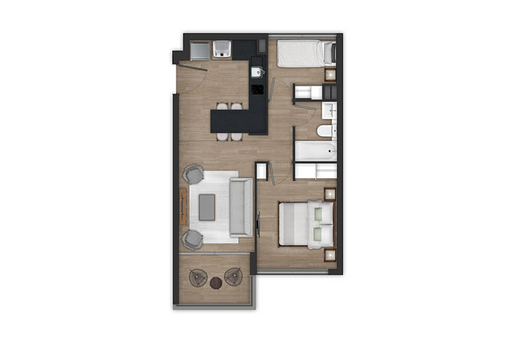 Modelo I del proyecto Edificio Tocornal - Inmobiliaria Aconcagua