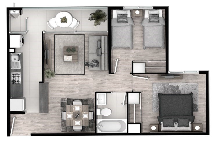 Modelo B del proyecto Santa Margarita del Mar (E. Inmediata) - Inmobiliaria Aconcagua
