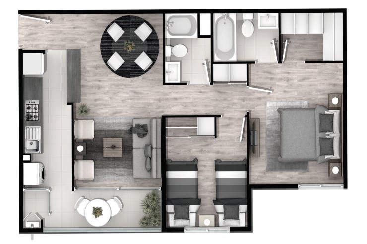 Modelo E del proyecto Santa Margarita del Mar (E. Inmediata) - Inmobiliaria Aconcagua