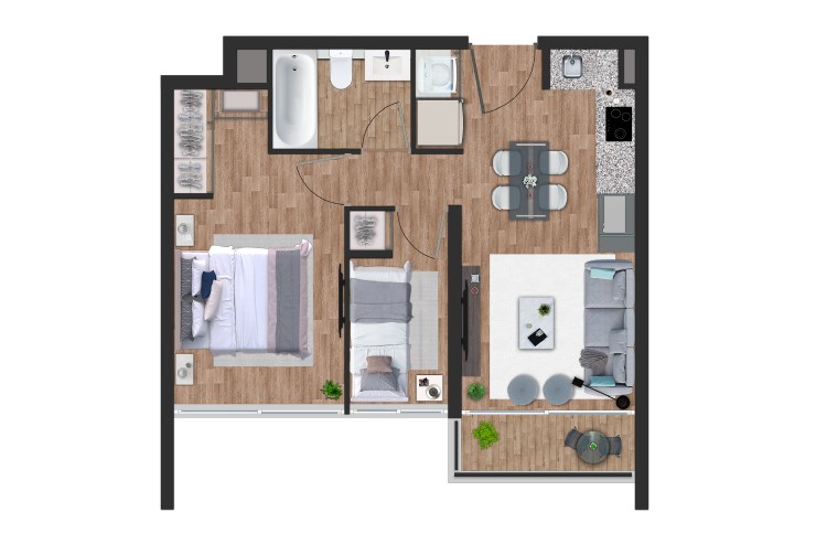 Modelo C del proyecto Mirador 950 - Inmobiliaria Aconcagua