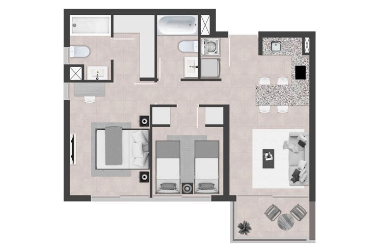 Modelo 2D del proyecto Edificio Nueva Ñuñoa - Inmobiliaria Aconcagua