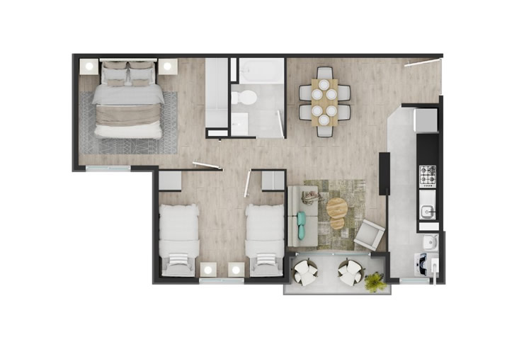 Modelo B3 del proyecto Cipreses de Torreones - Inmobiliaria Aconcagua