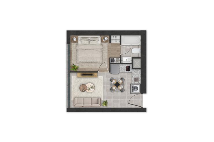 Modelo B4 del proyecto Edificio Nexo - Inmobiliaria Aconcagua