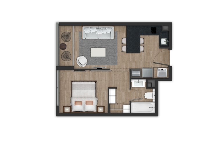 Modelo G1 del proyecto Edificio Tocornal - Inmobiliaria Aconcagua