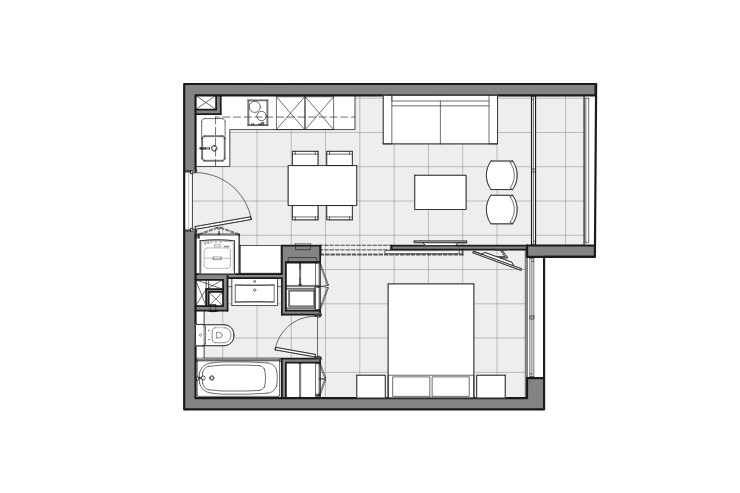 Modelo D del proyecto Edificio Tocornal - Inmobiliaria Aconcagua