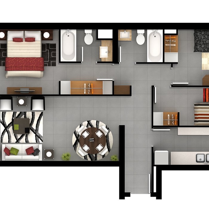 Modelo 3A del proyecto Brisas de Costa Laguna Departamentos