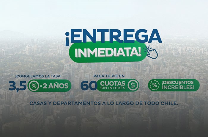 ¡Casas y Deptos con Entrega Inmediata!