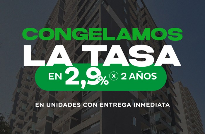 ¡Gran noticia! Congelamos la tasa a 2,9% por 2 años